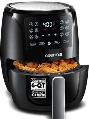 Gourmia Black 6-Qt Large Capacity 12-Preset Air Fryer